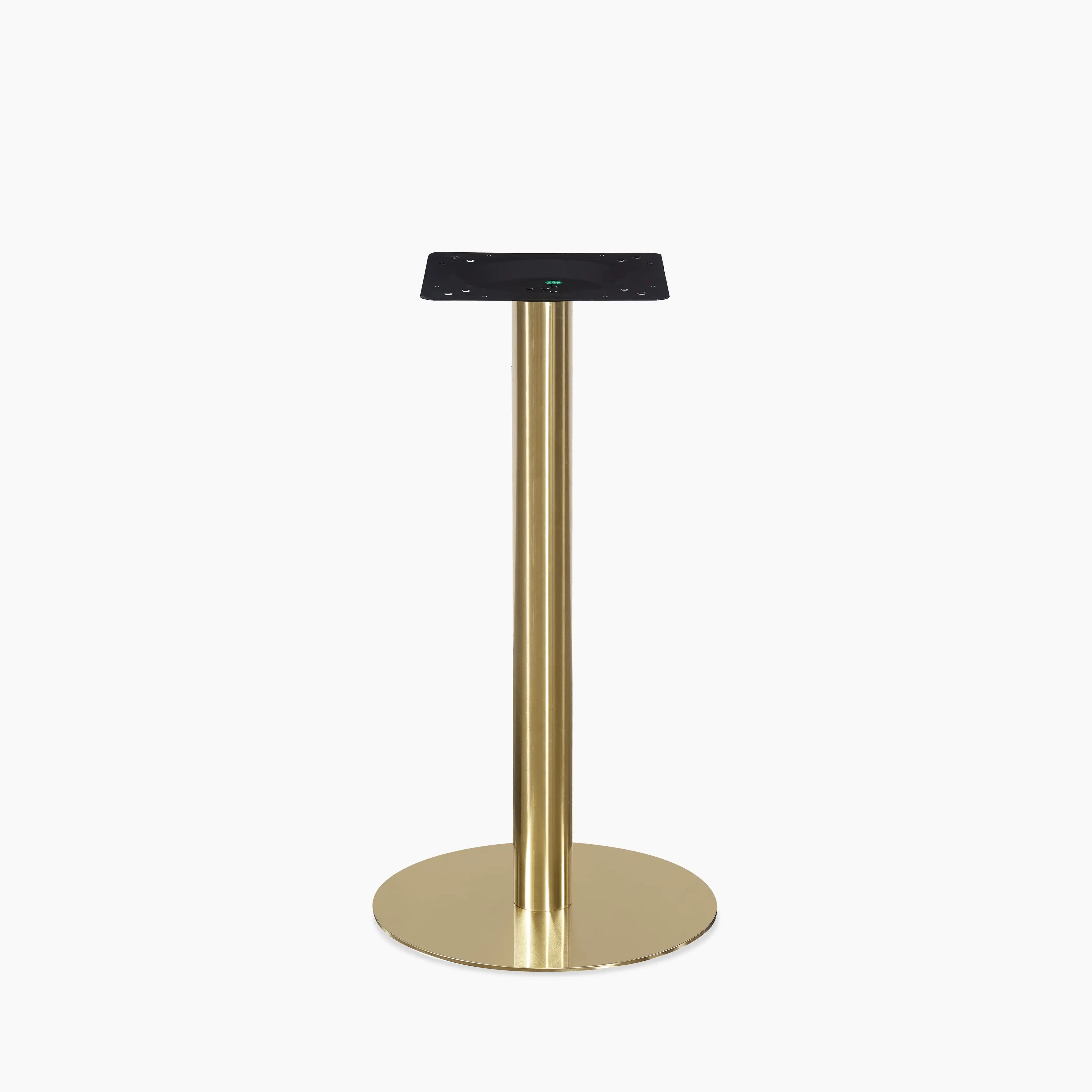 Kinsley Round Bar Table Base | Brass
