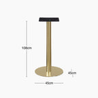Kinsley Round Bar Table Base | Brass