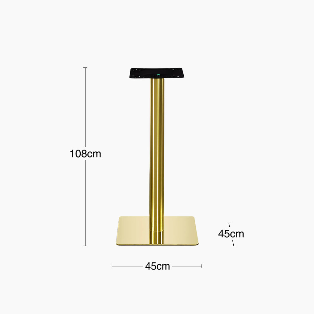 Kinsley Square Bar Table Base | Brass