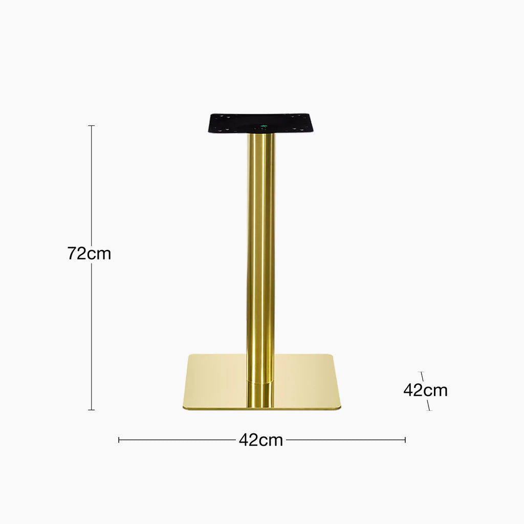 Kinsley Square Dining Table Base | Brass