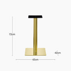 Kinsley Square Dining Table Base | Brass
