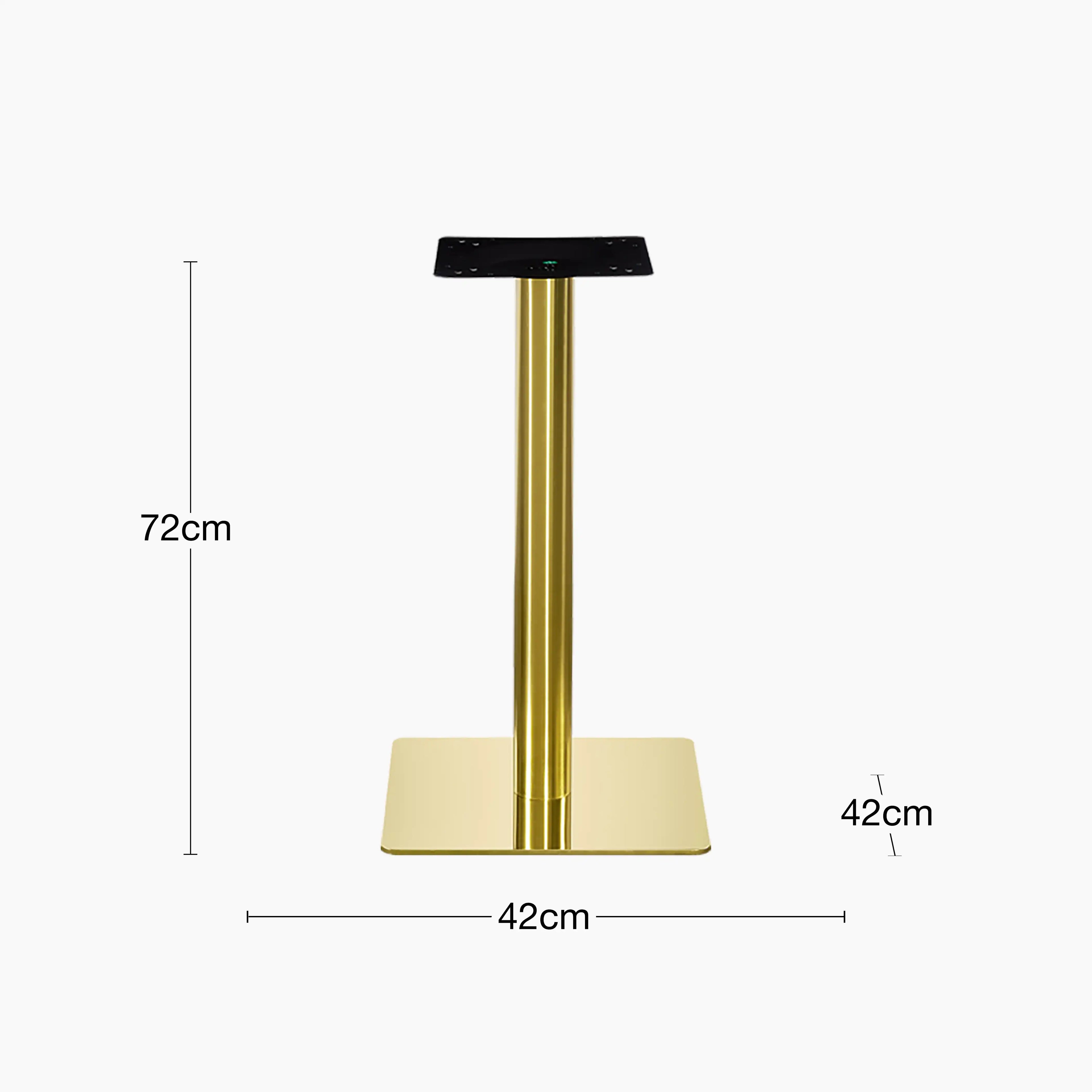 Kinsley Square Dining Table Base | Brass