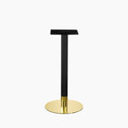 Kinsley Round Bar Table Base | Black & Brass