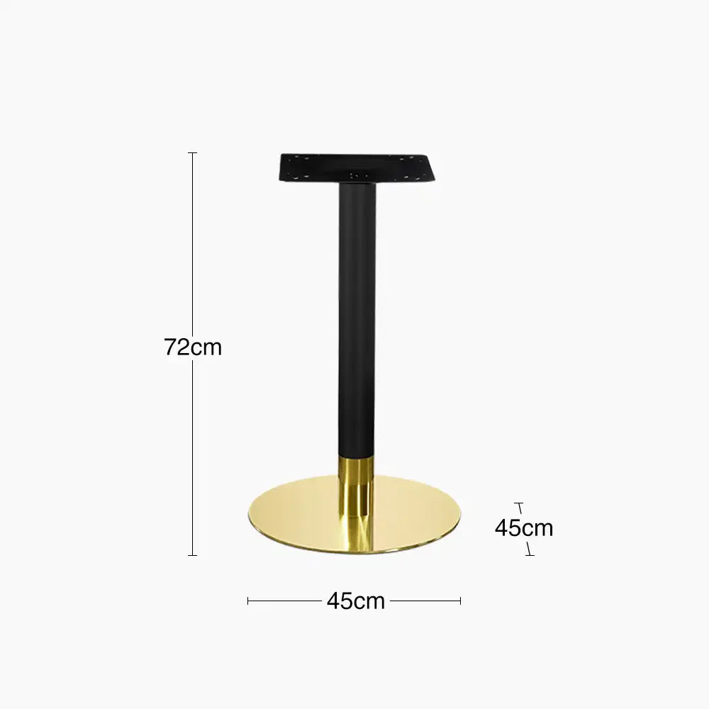 Kinsley Round Dining Table Base | Black & Brass