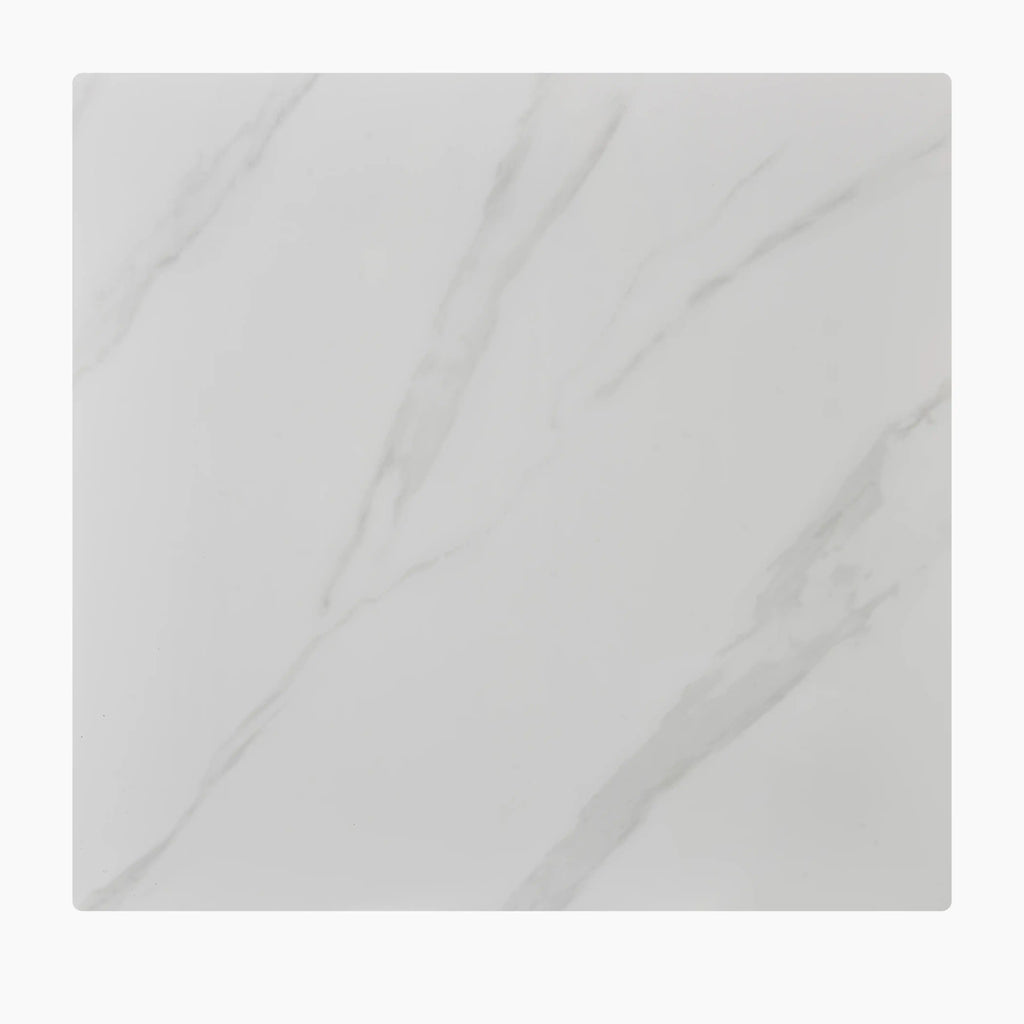 Kinsley Square Table Top | White Sintered Stone