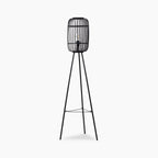 Mathias Tripod Floor Lamp | Black Bamboo
