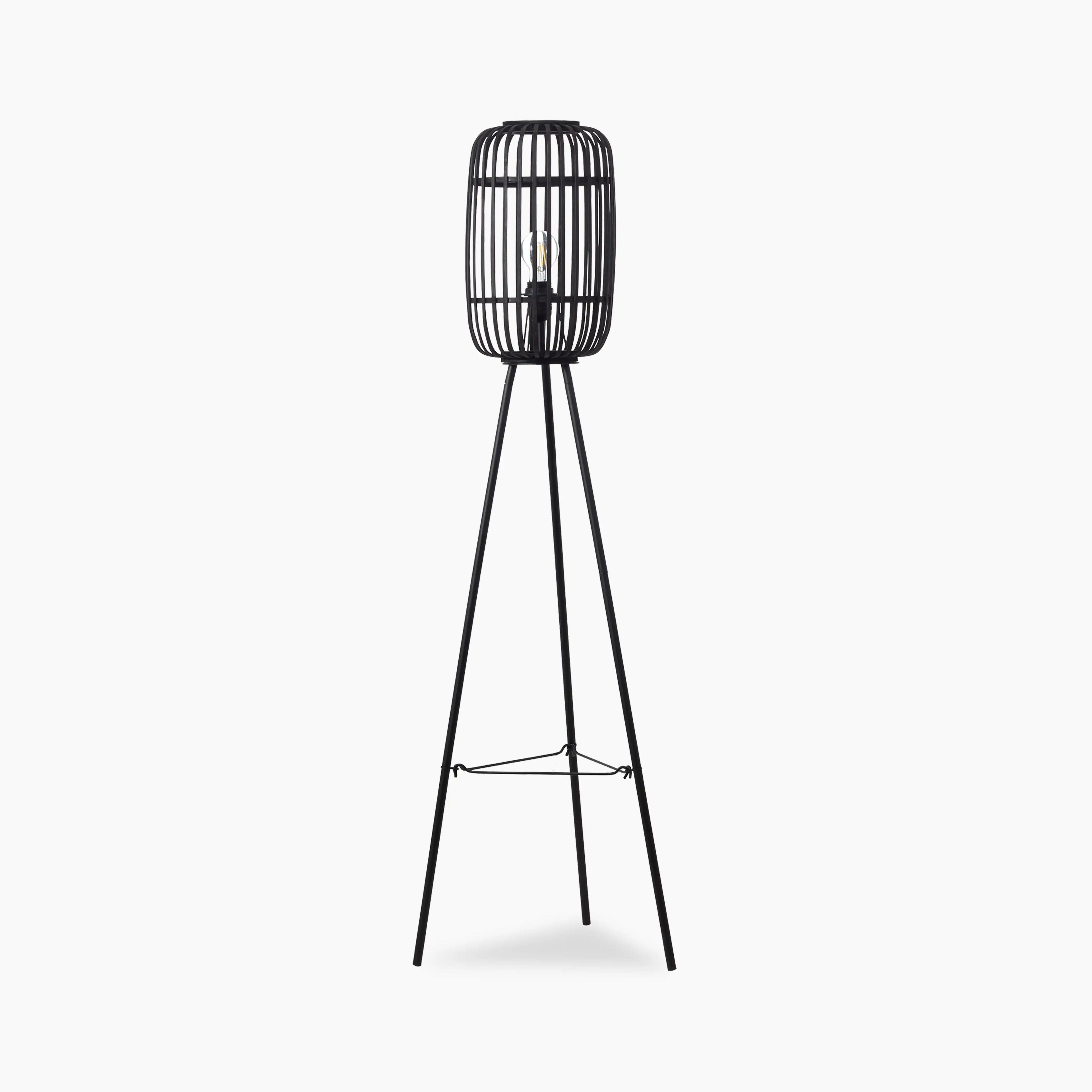 Mathias Tripod Floor Lamp | Black Bamboo