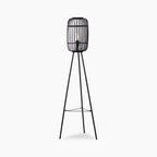 Mathias Tripod Floor Lamp | Black Bamboo