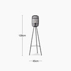 Mathias Tripod Floor Lamp | Black Bamboo