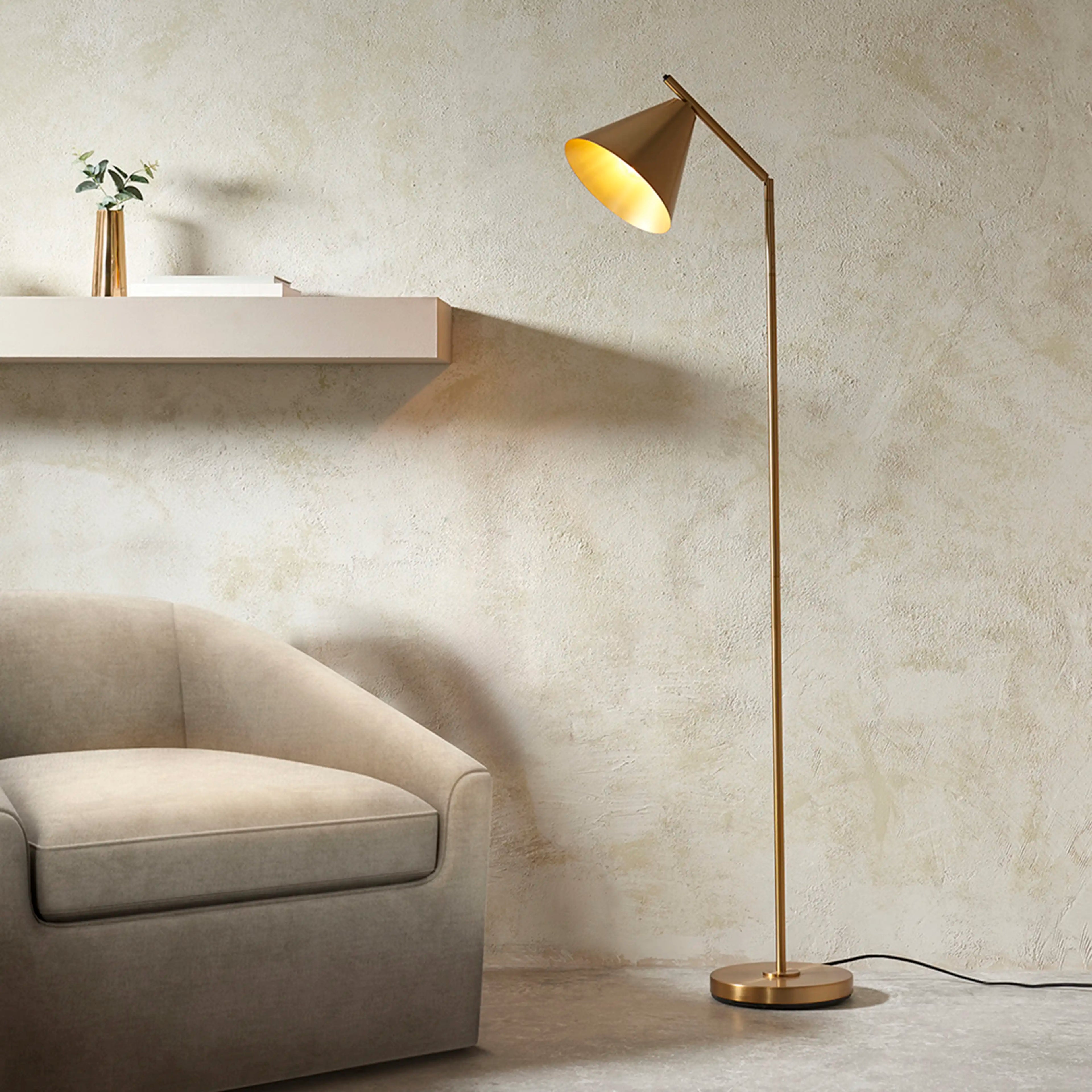 Cape Floor Lamp | Antique Brushed Brass