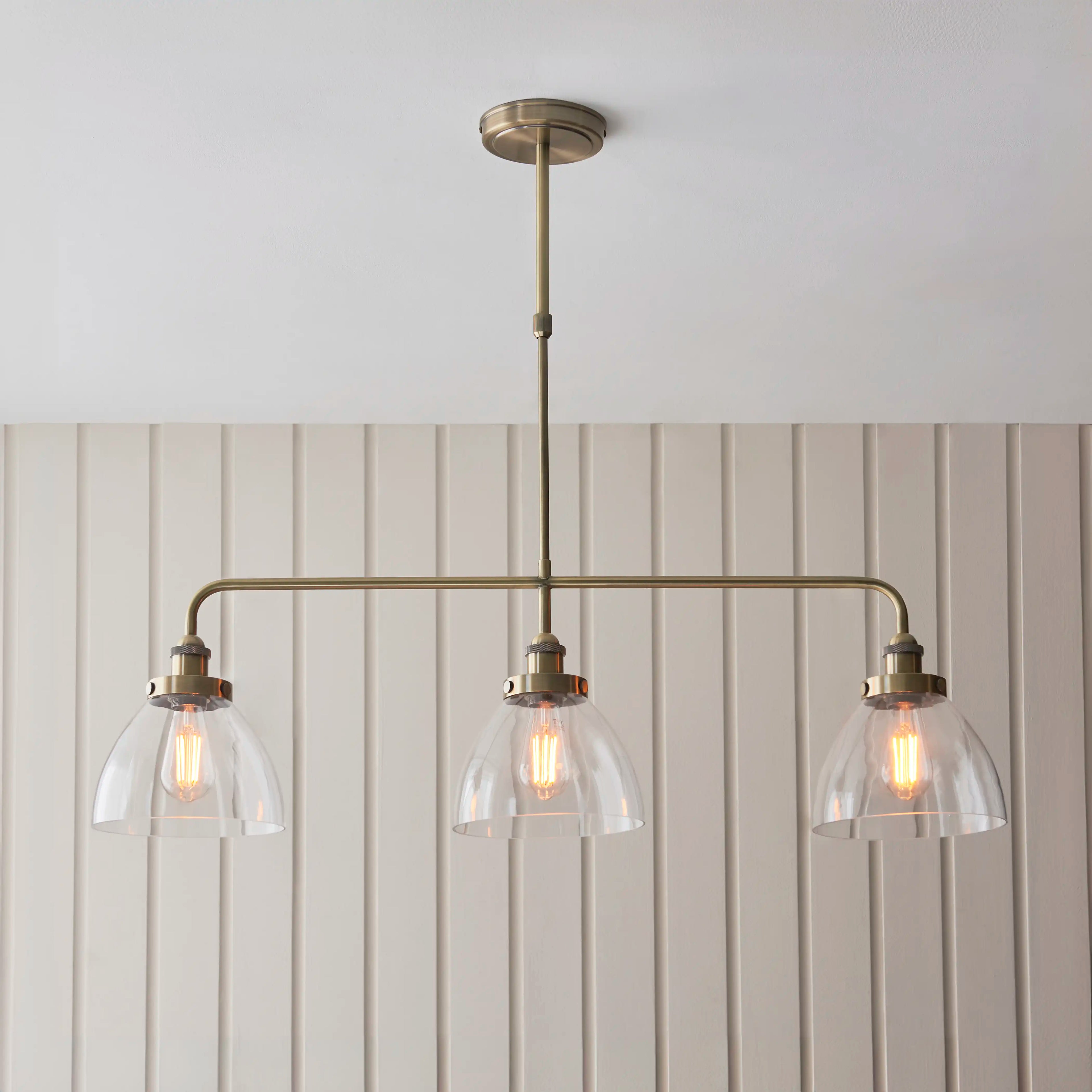 Hansen 3 Light Pendant Light | Brass