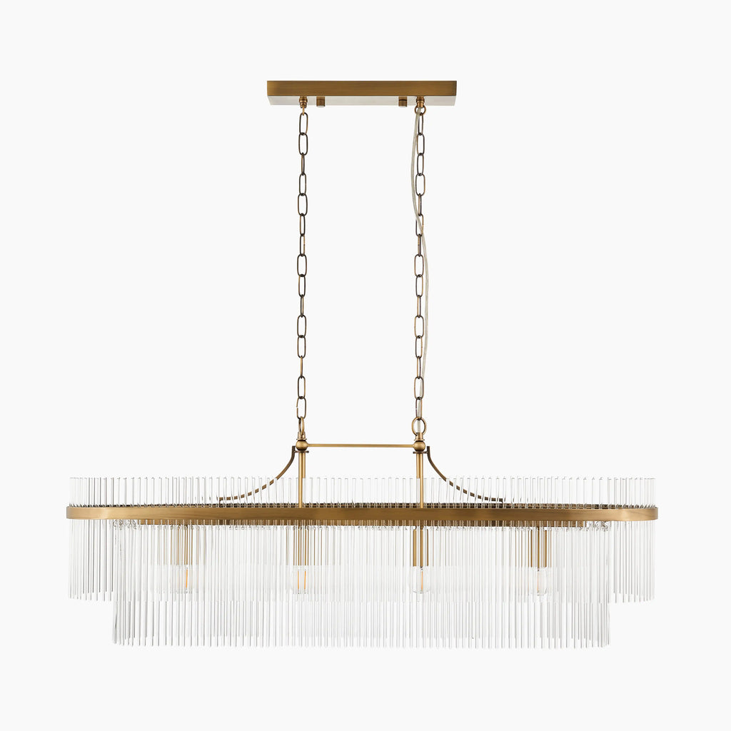 Marietta 4 Light Pendant Light | Brass