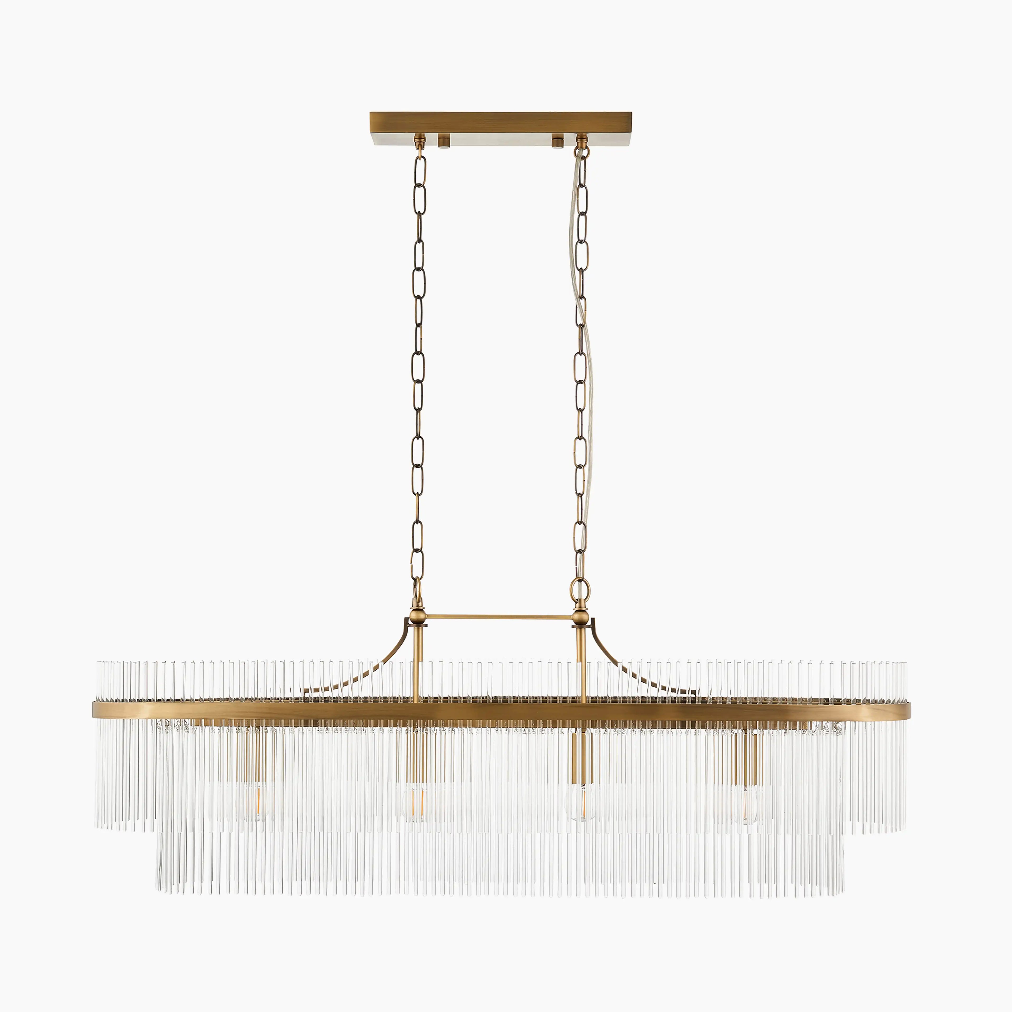 Marietta 4 Light Pendant Light | Brass