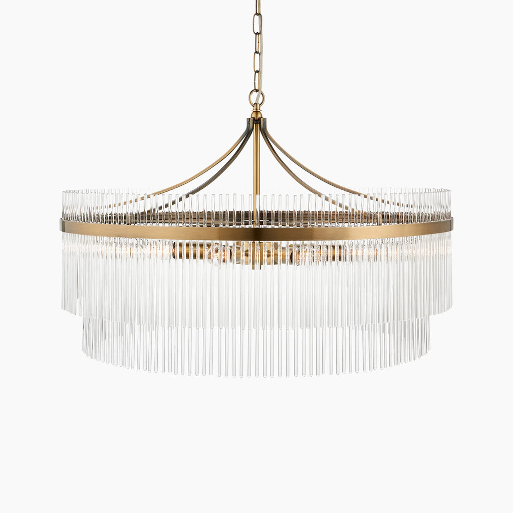 Marietta 7 Light Pendant Light | Brass
