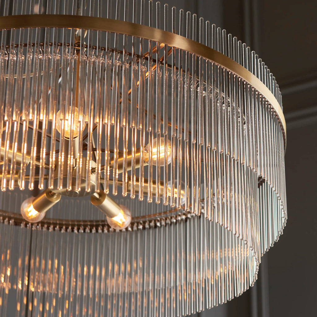 Marietta 7 Light Pendant Light | Brass