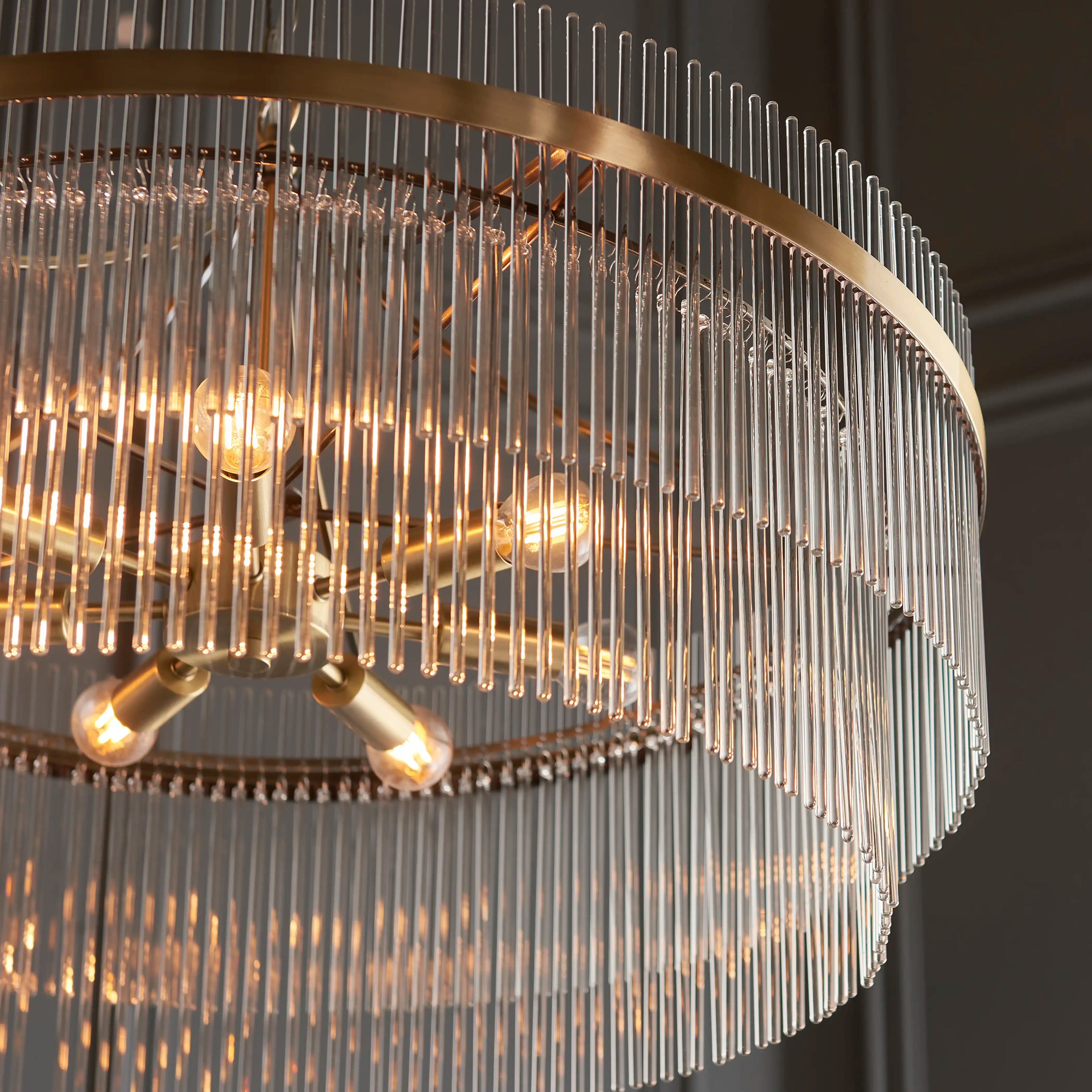 Marietta 7 Light Pendant Light | Brass