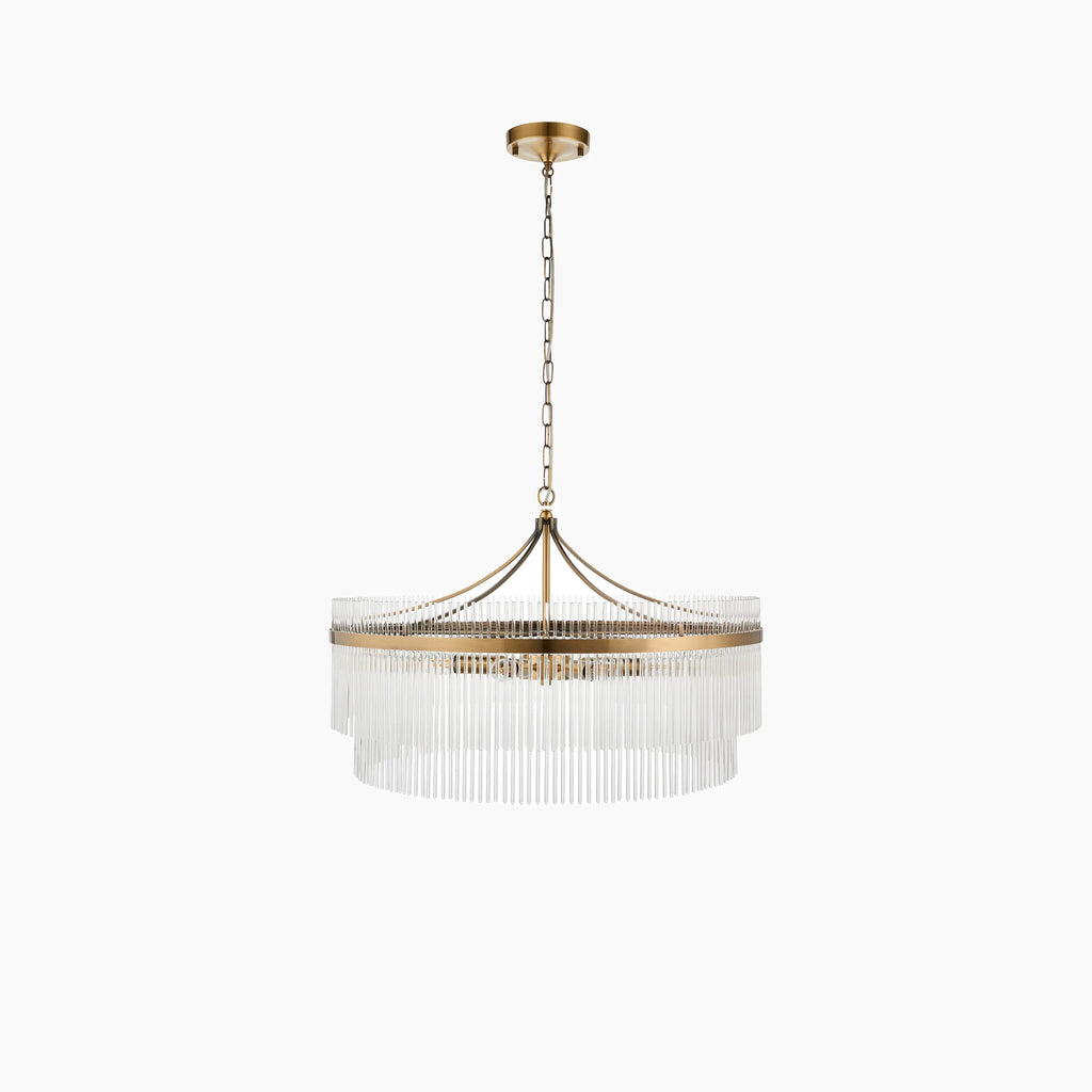 Marietta 7 Light Pendant Light | Brass