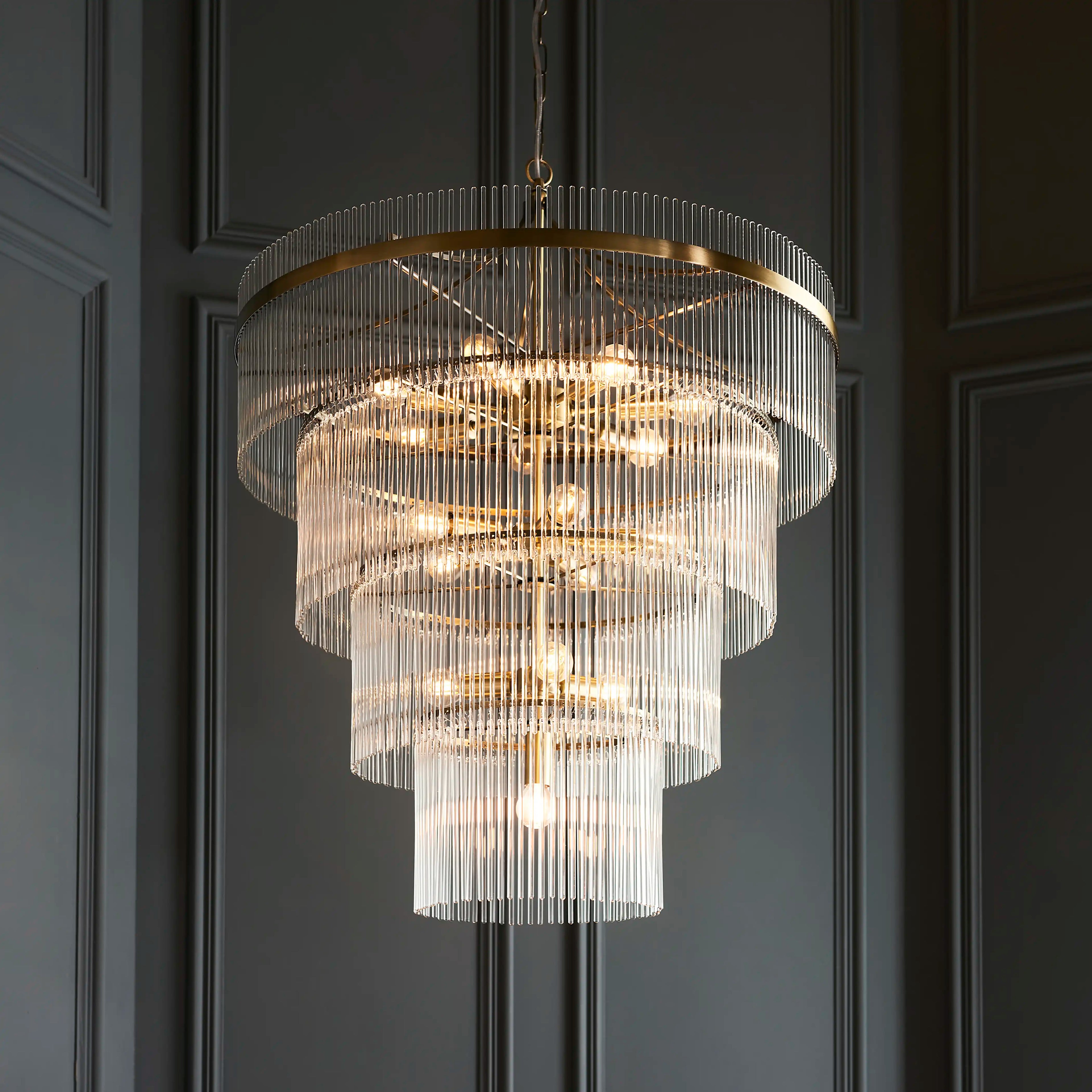 Marietta 16 Light Pendant Light | Brass