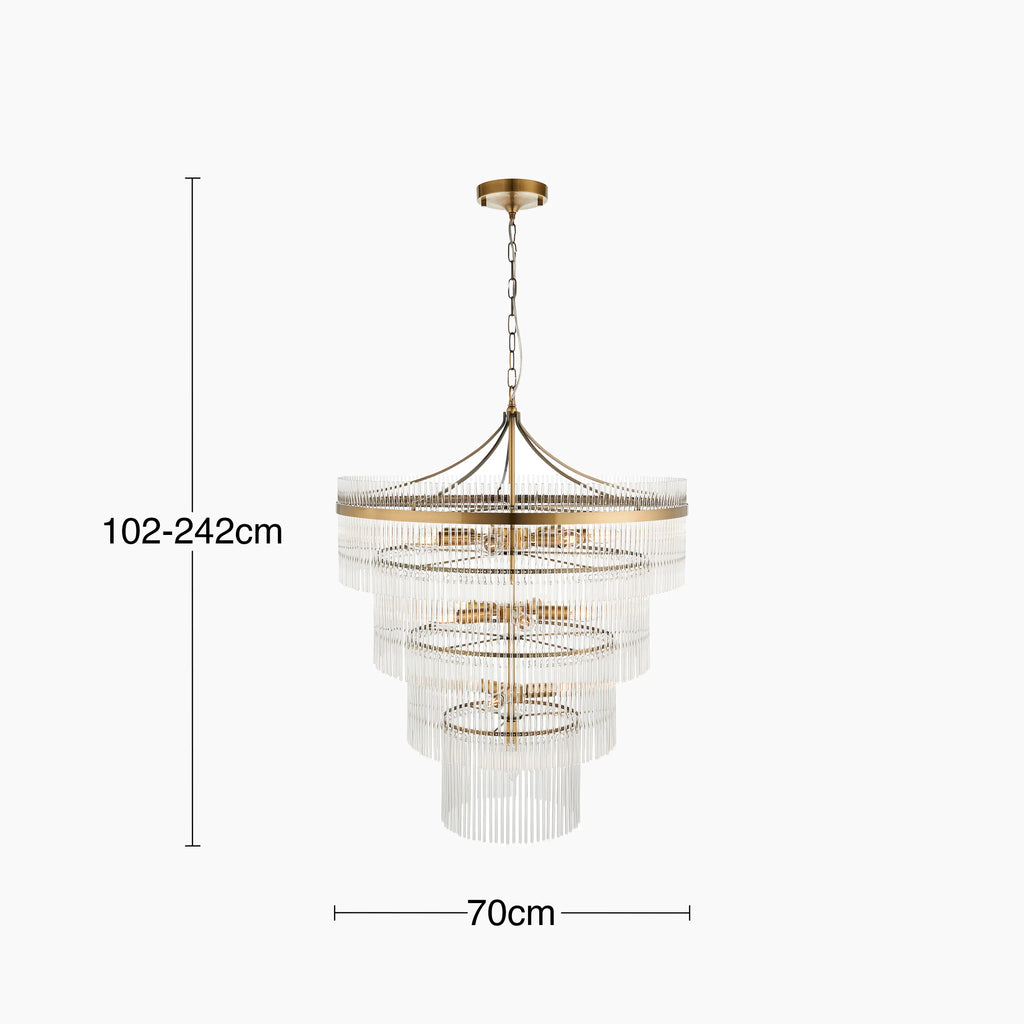 Marietta 16 Light Pendant Light | Brass