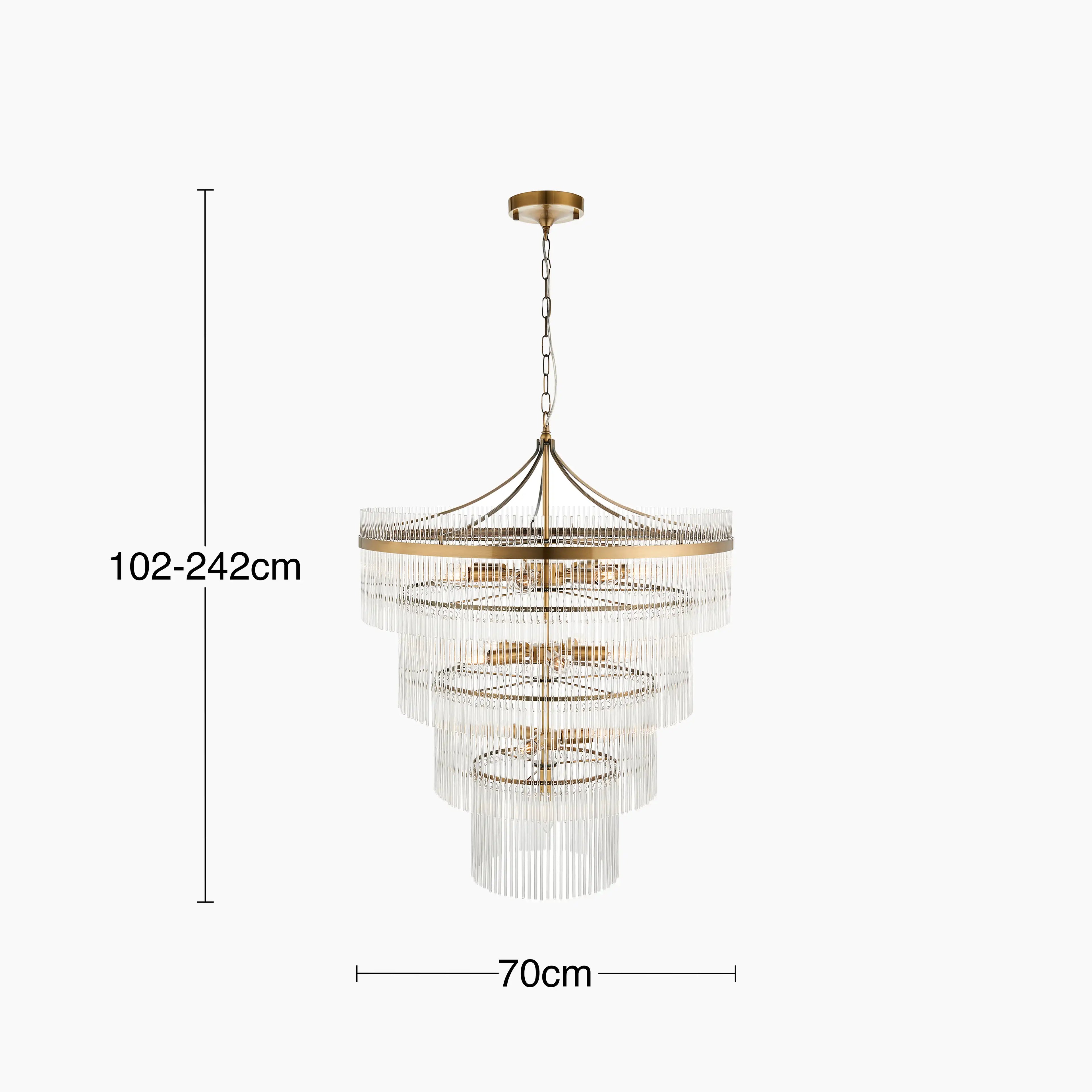 Marietta 16 Light Pendant Light | Brass