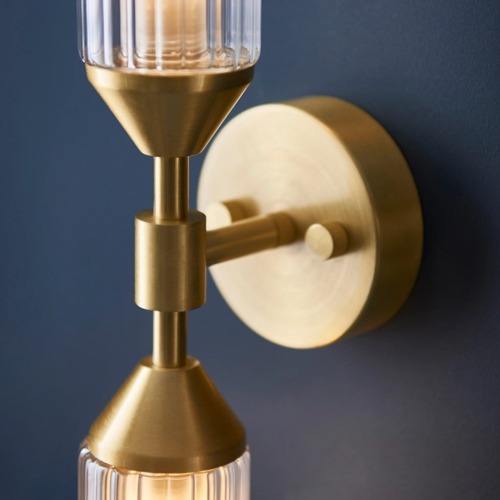 Aster 2 Light Wall Light | Brass