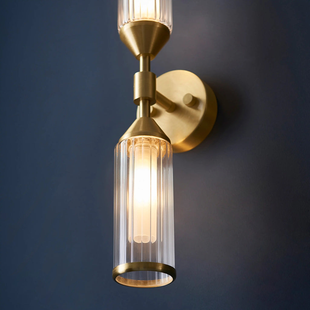 Aster 2 Light Wall Light | Brass