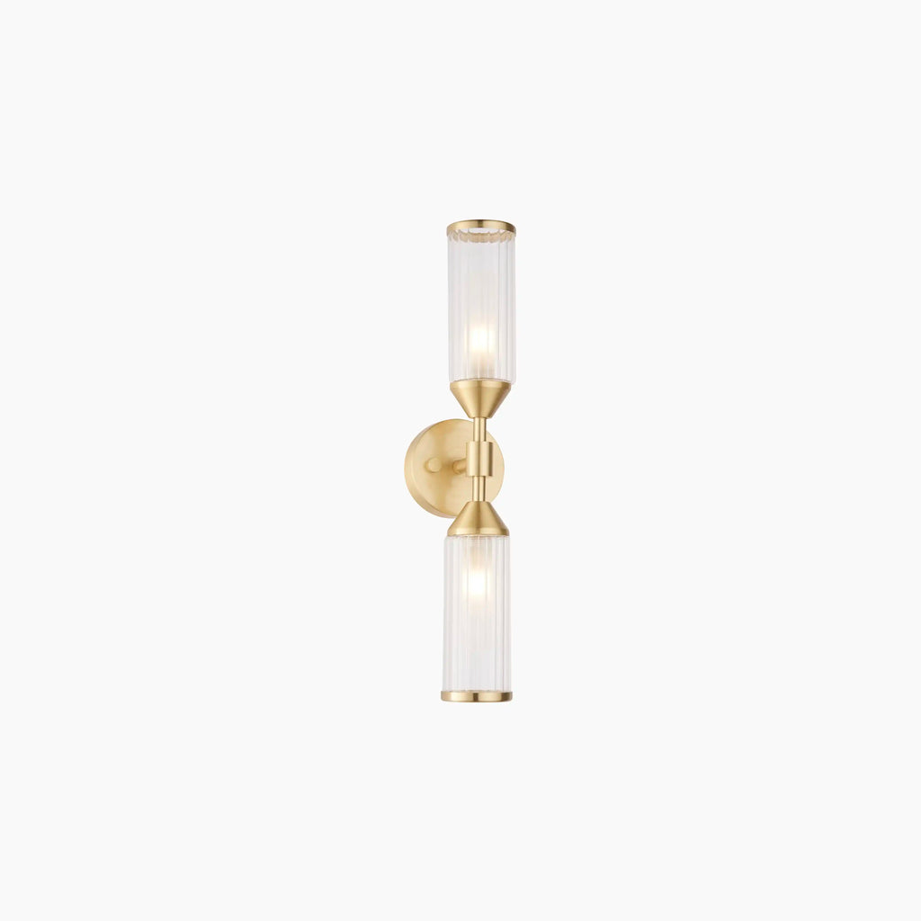 Aster 2 Light Wall Light | Brass