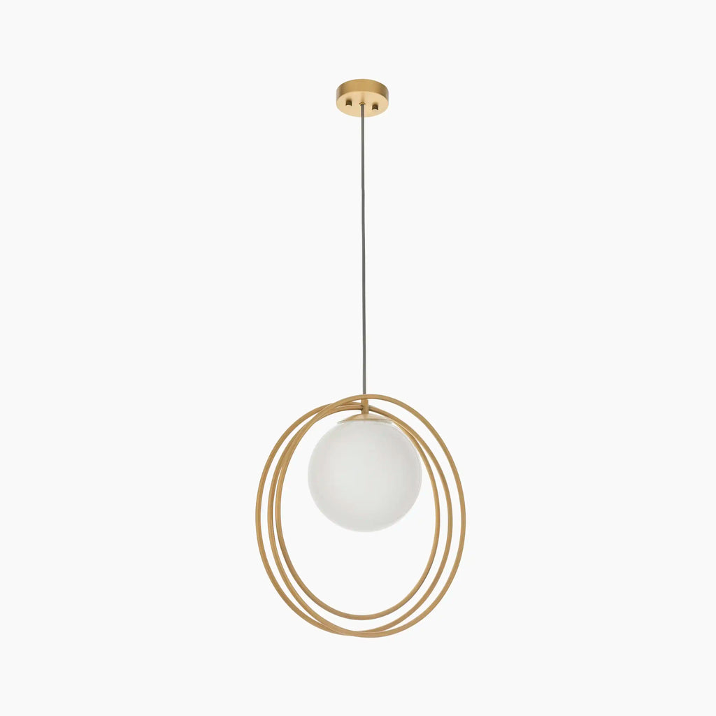 Altra Pendant Light | Opal & Brass