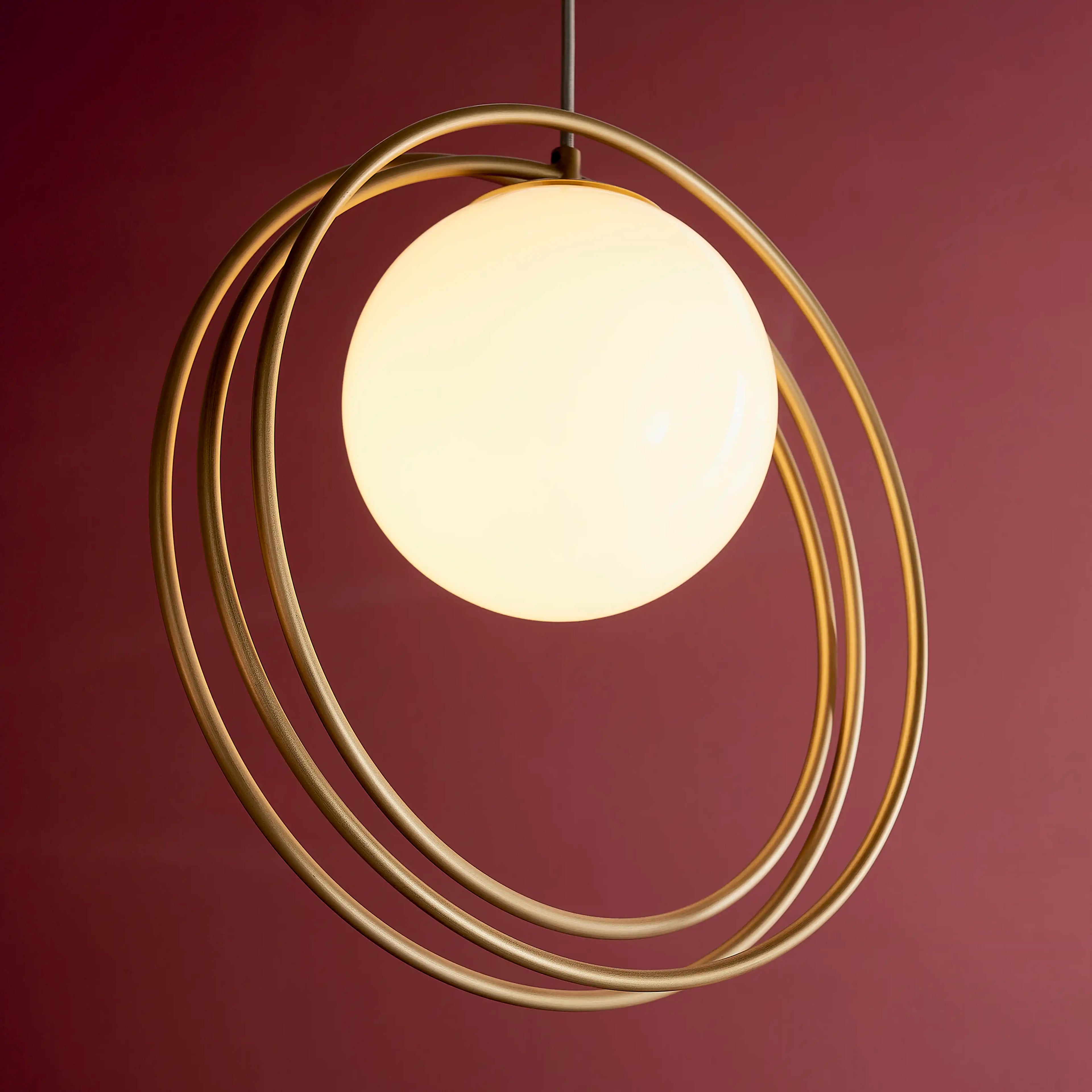 Altra Pendant Light | Opal & Brass