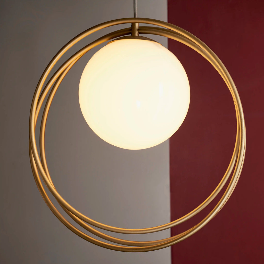 Altra Pendant Light | Opal & Brass