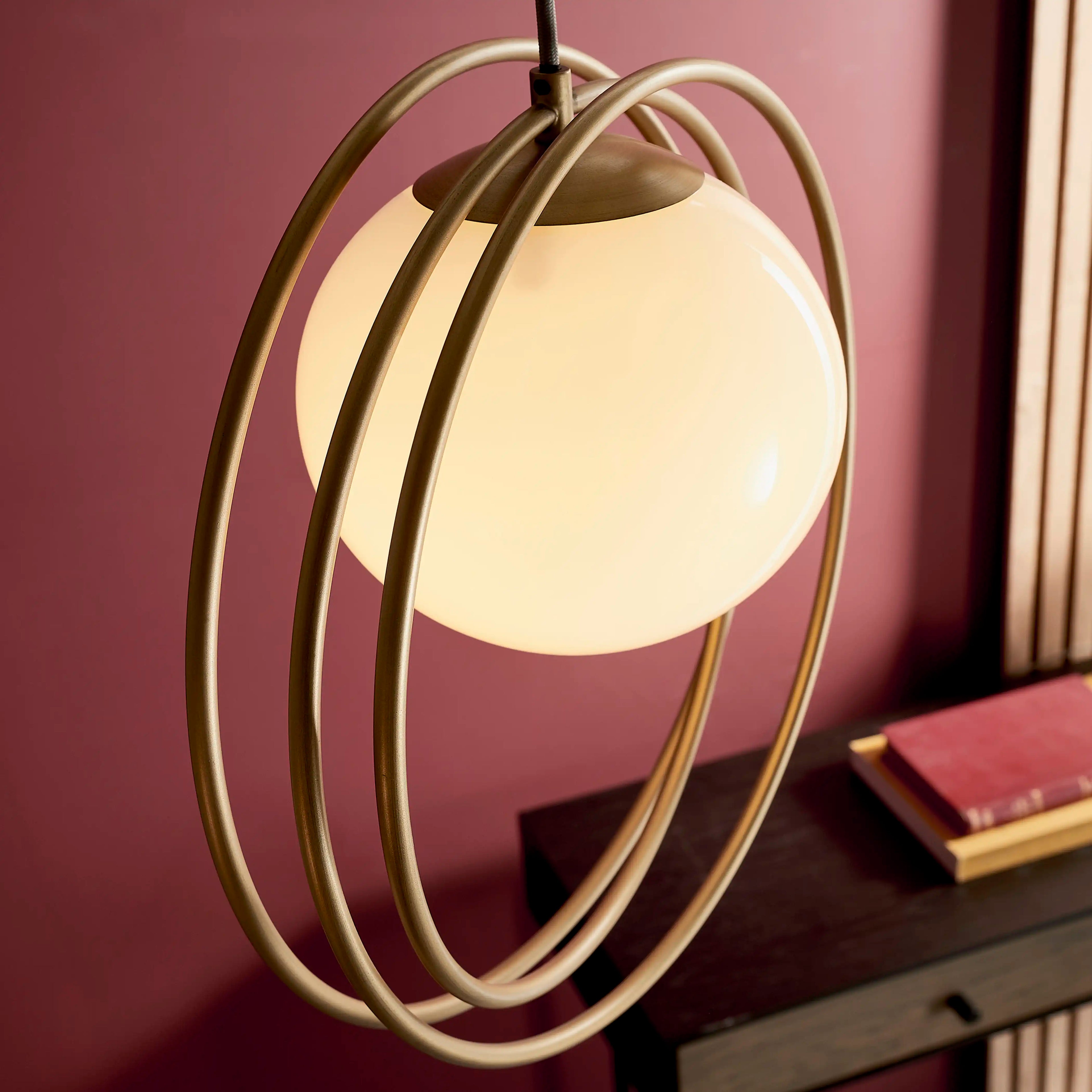 Altra Pendant Light | Opal & Brass