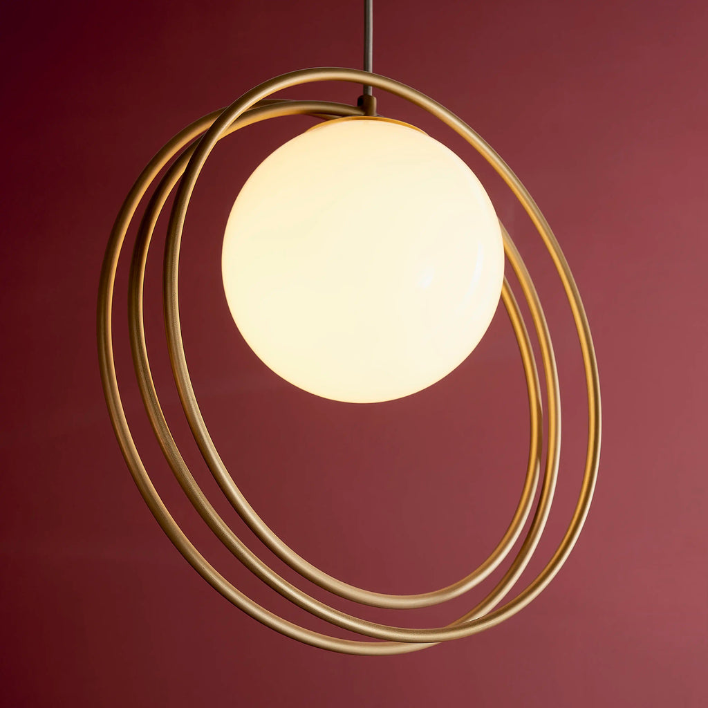 Altra Pendant Light | Opal & Brass