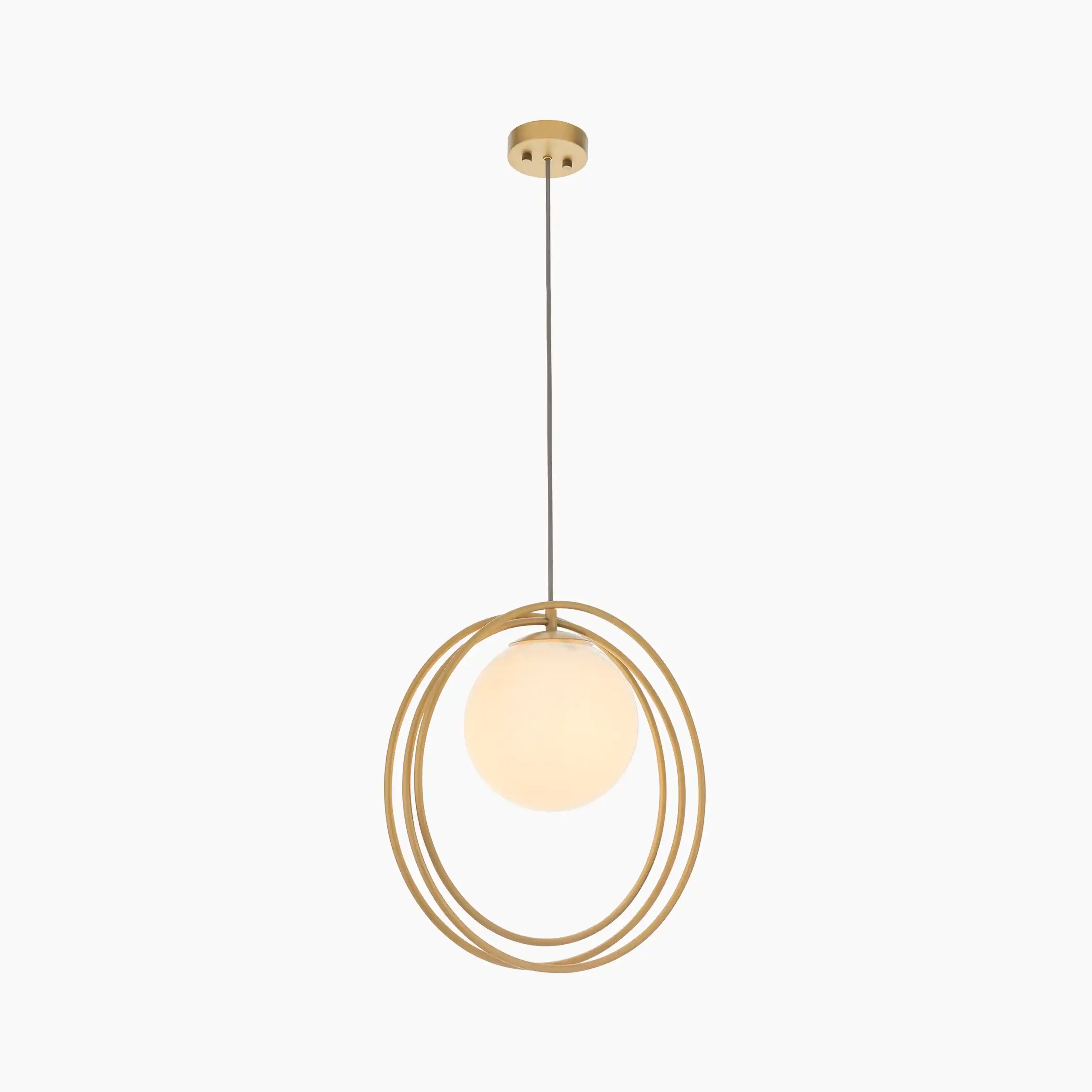 Altra Pendant Light | Opal & Brass