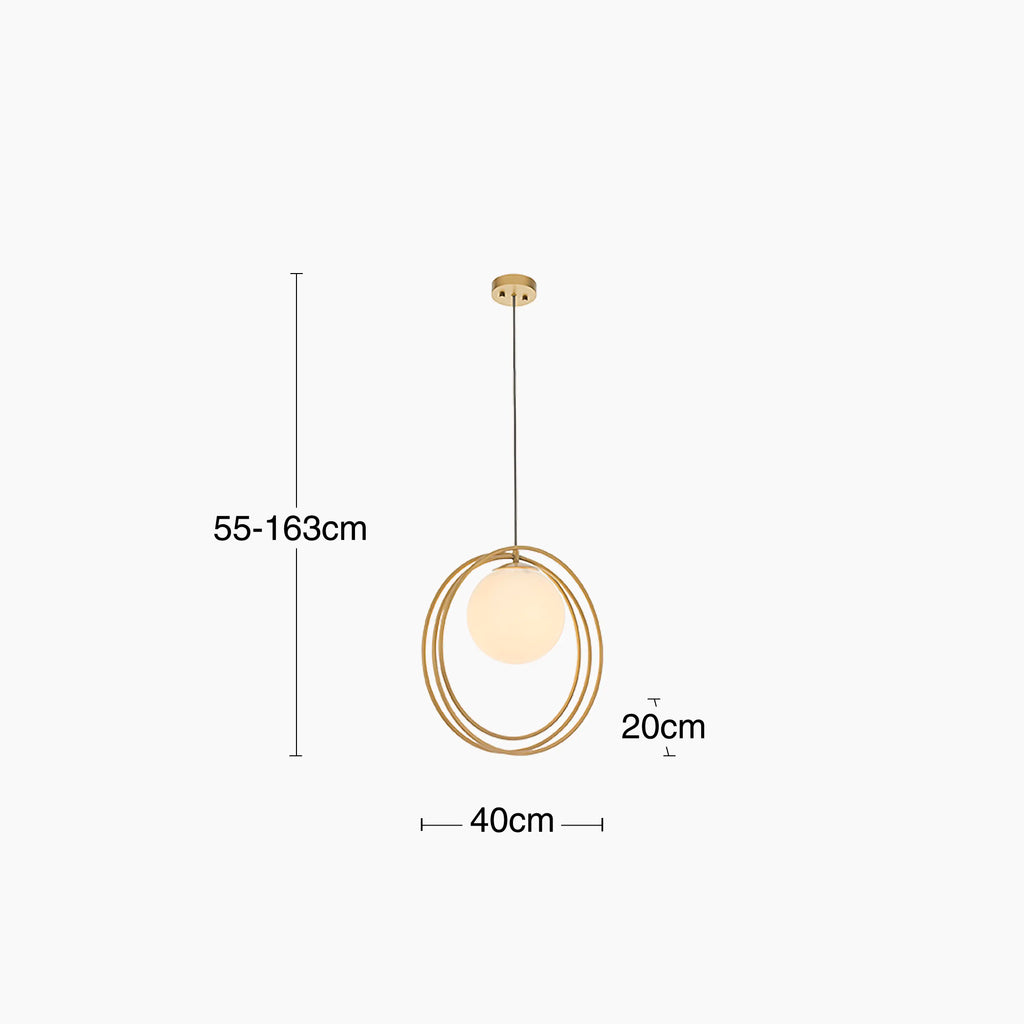 Altra Pendant Light | Opal & Brass