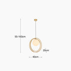 Altra Pendant Light | Opal & Brass