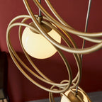 Altra 3 Light Cluster Ceiling Light | Opal & Brass