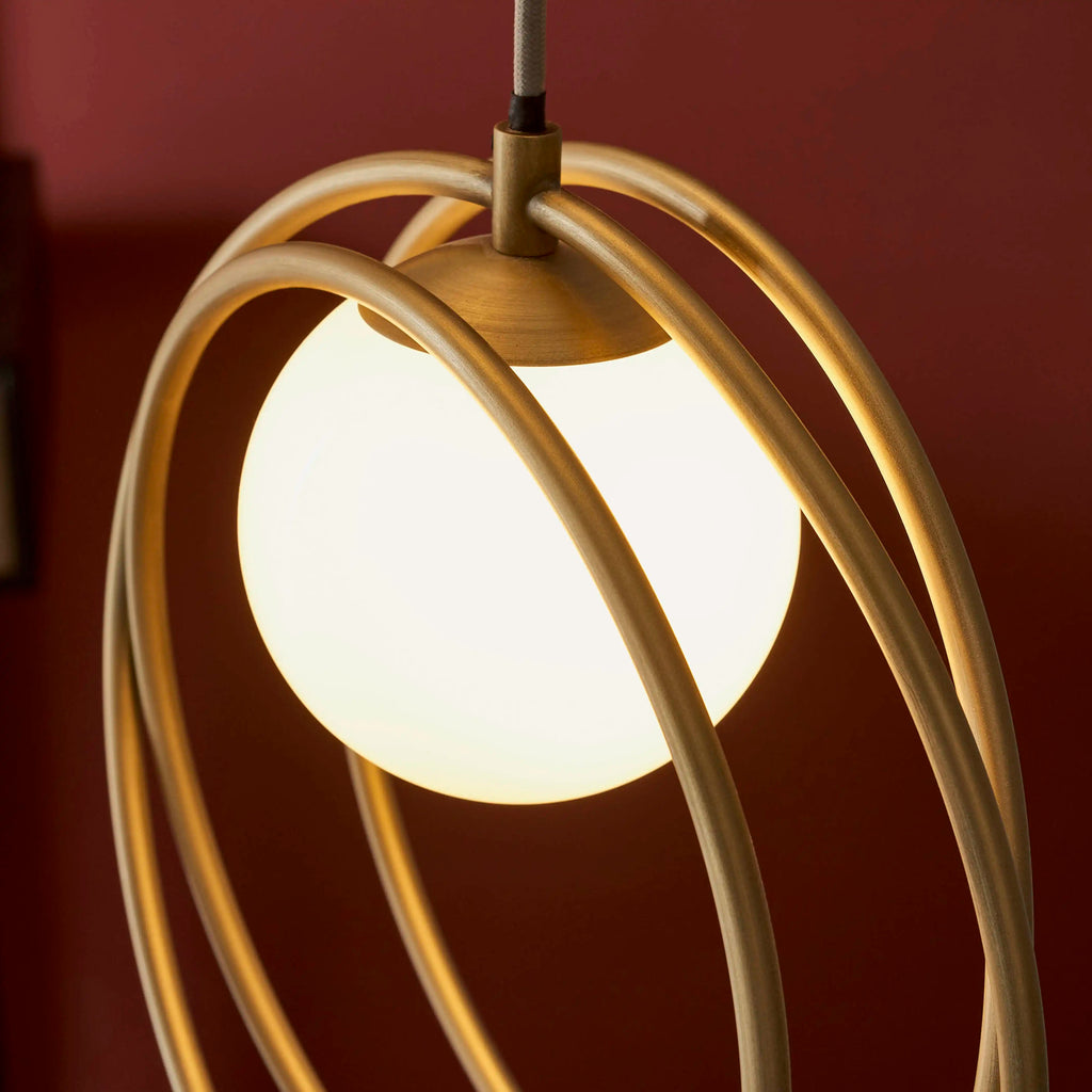 Altra 3 Light Cluster Ceiling Light | Opal & Brass