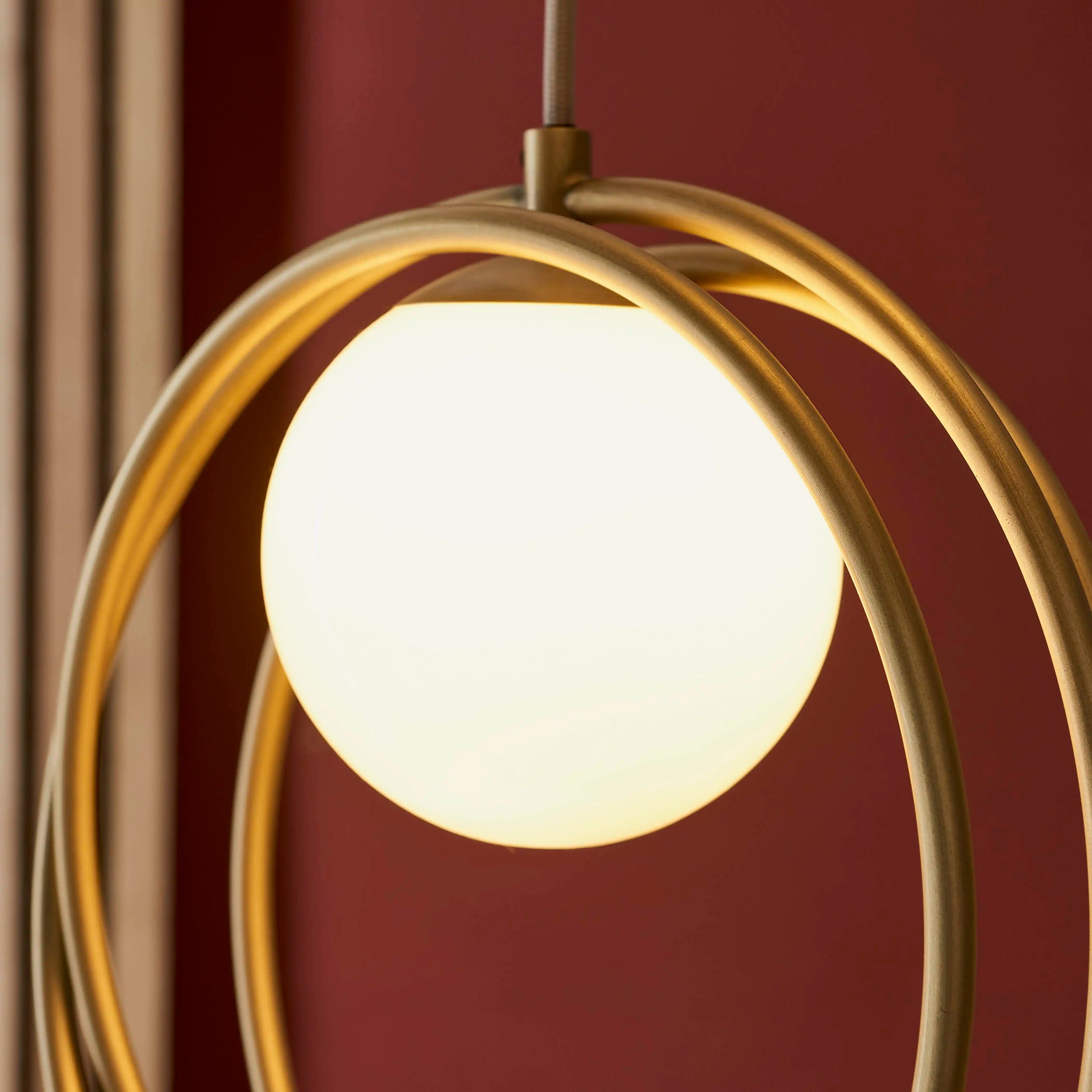 Altra 3 Light Cluster Ceiling Light | Opal & Brass
