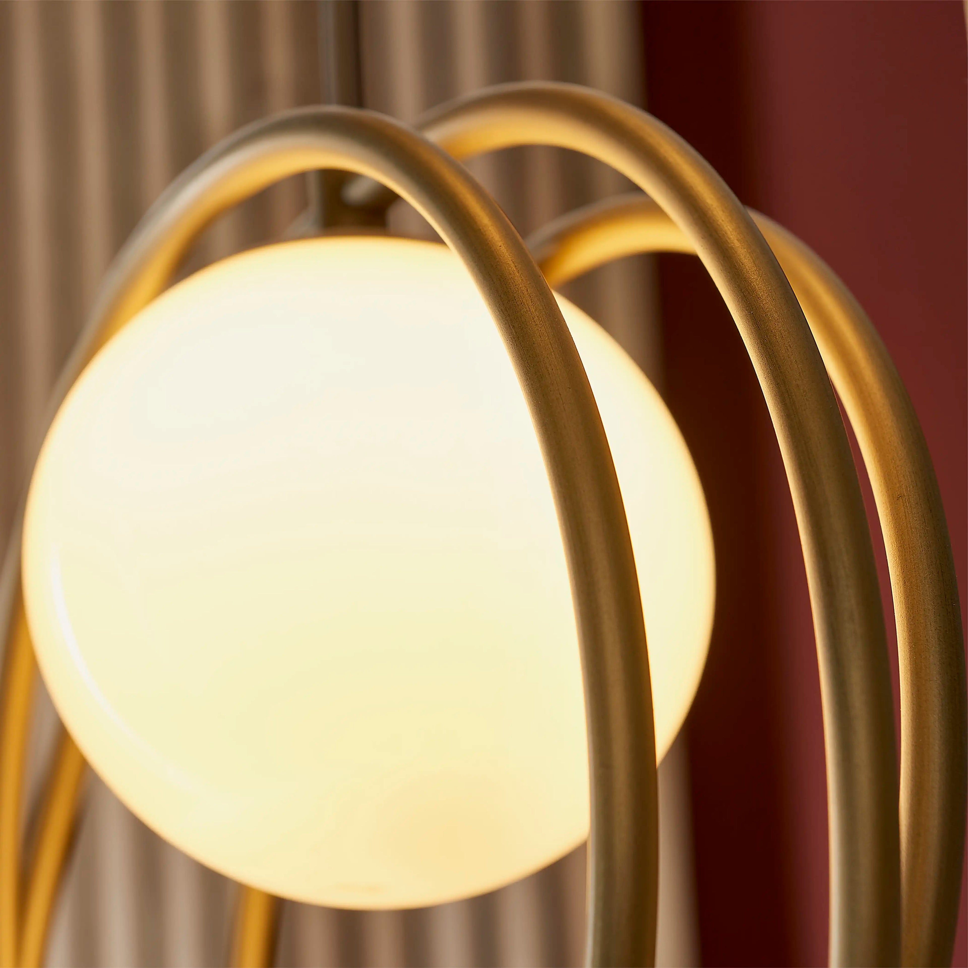 Altra 3 Light Cluster Ceiling Light | Opal & Brass
