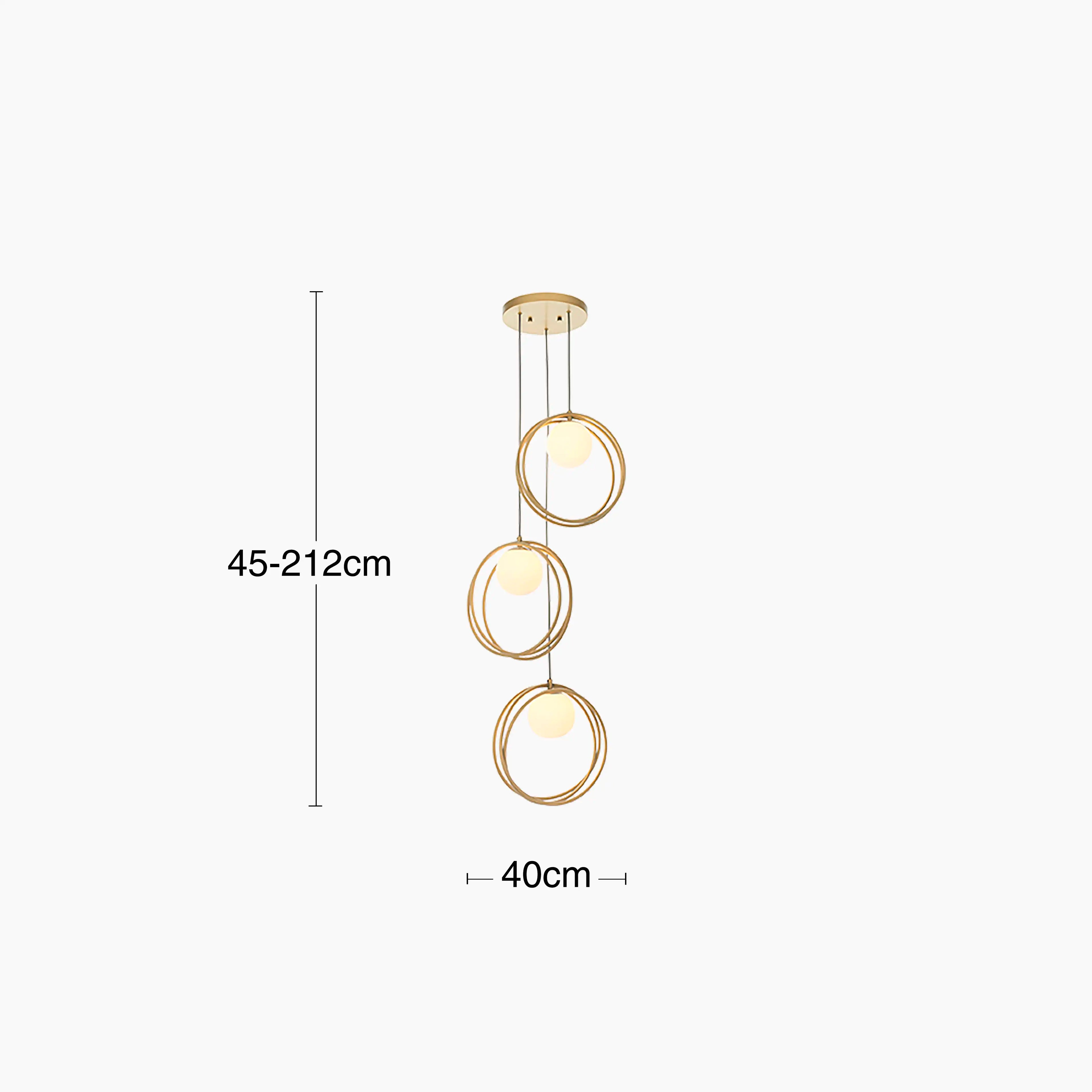 Altra 3 Light Cluster Ceiling Light | Opal & Brass