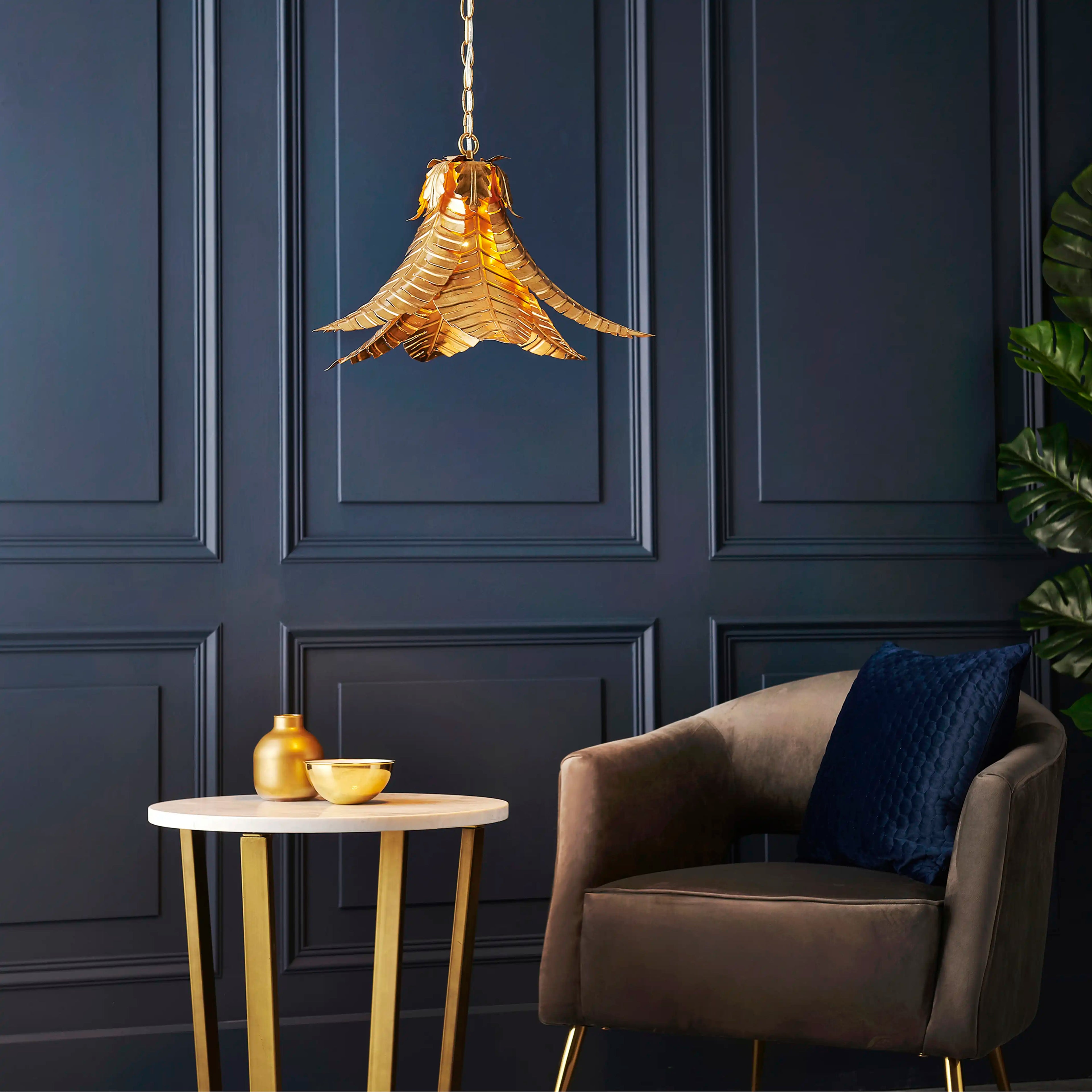 Freda Pendant Light | Antique Brass