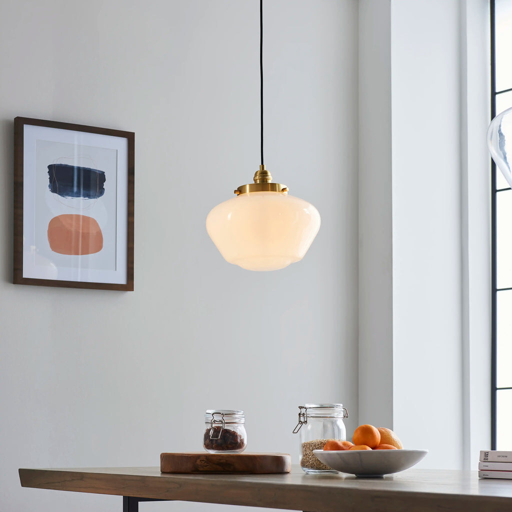 Illfra Pendant Light | Opal & Brass
