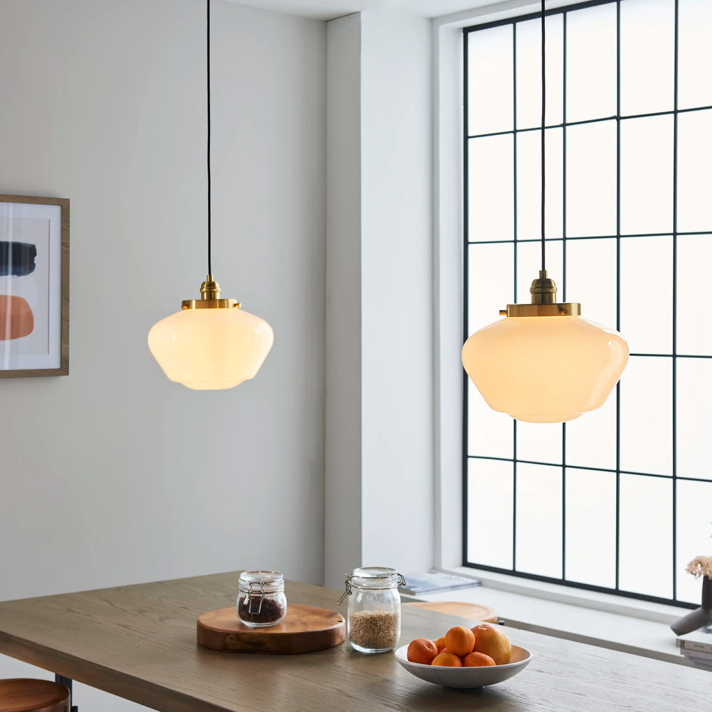 Illfra Pendant Light | Opal & Brass
