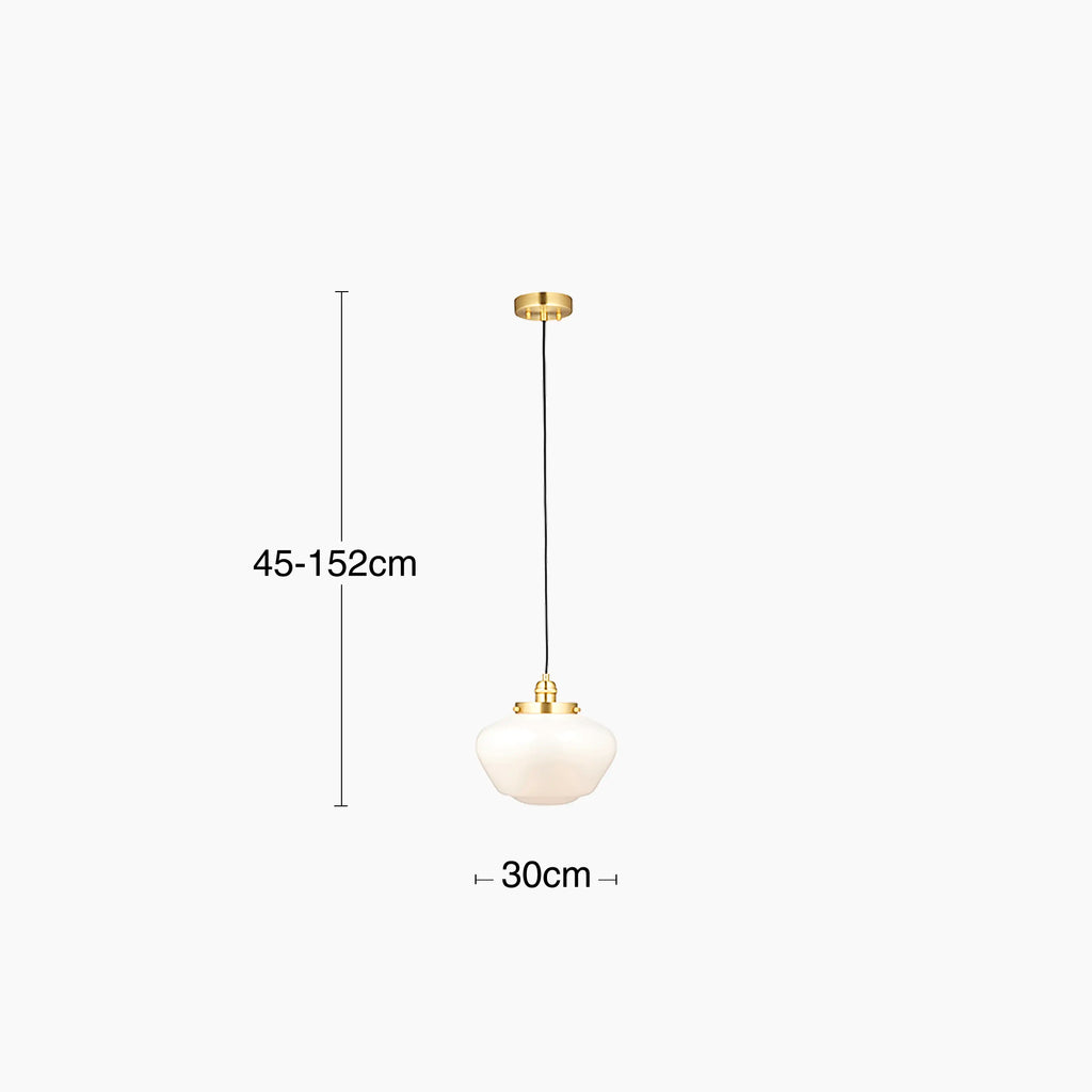 Illfra Pendant Light | Opal & Brass
