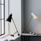 Aoife Desk Lamp | Black & Brass