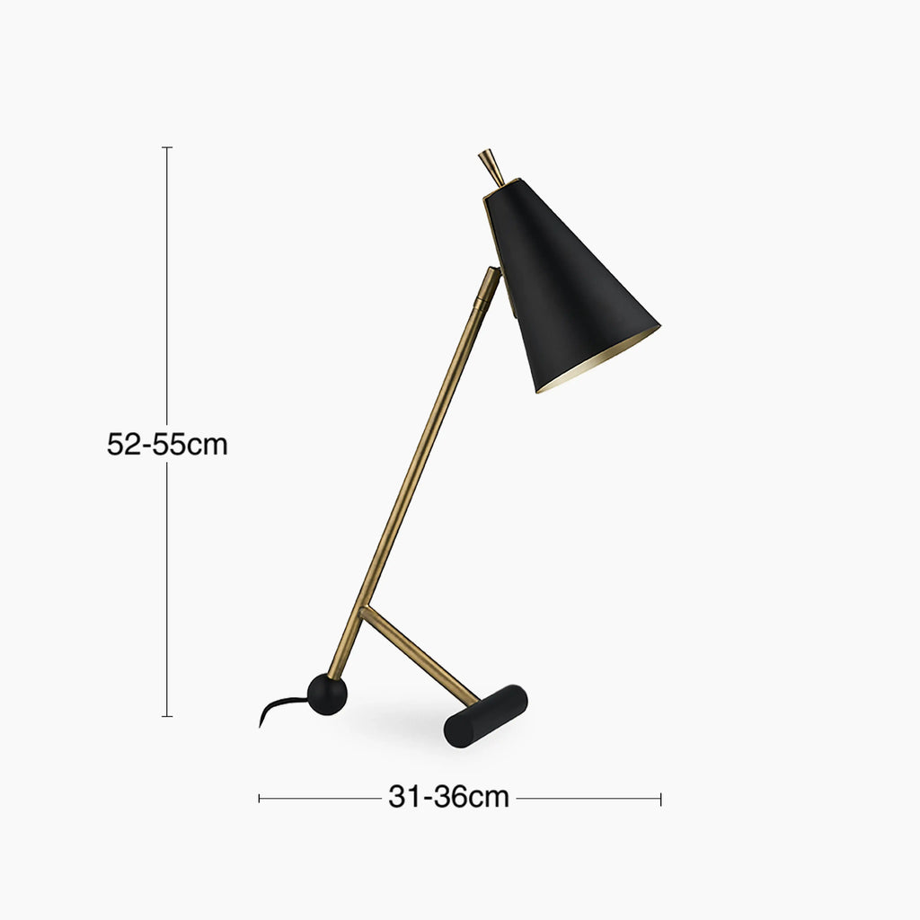 Aoife Desk Lamp | Black & Brass