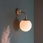 Lyme Wall Light | Opal & Brass