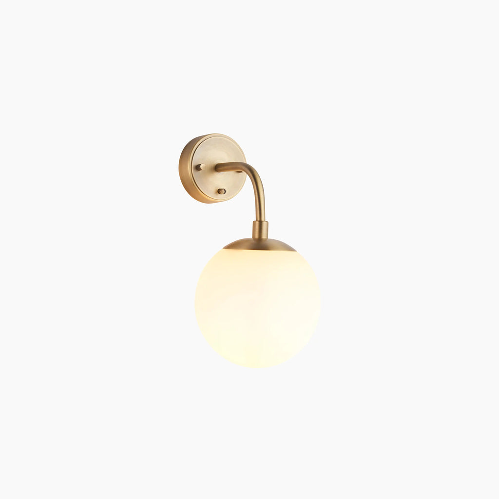 Lyme Wall Light | Opal & Brass
