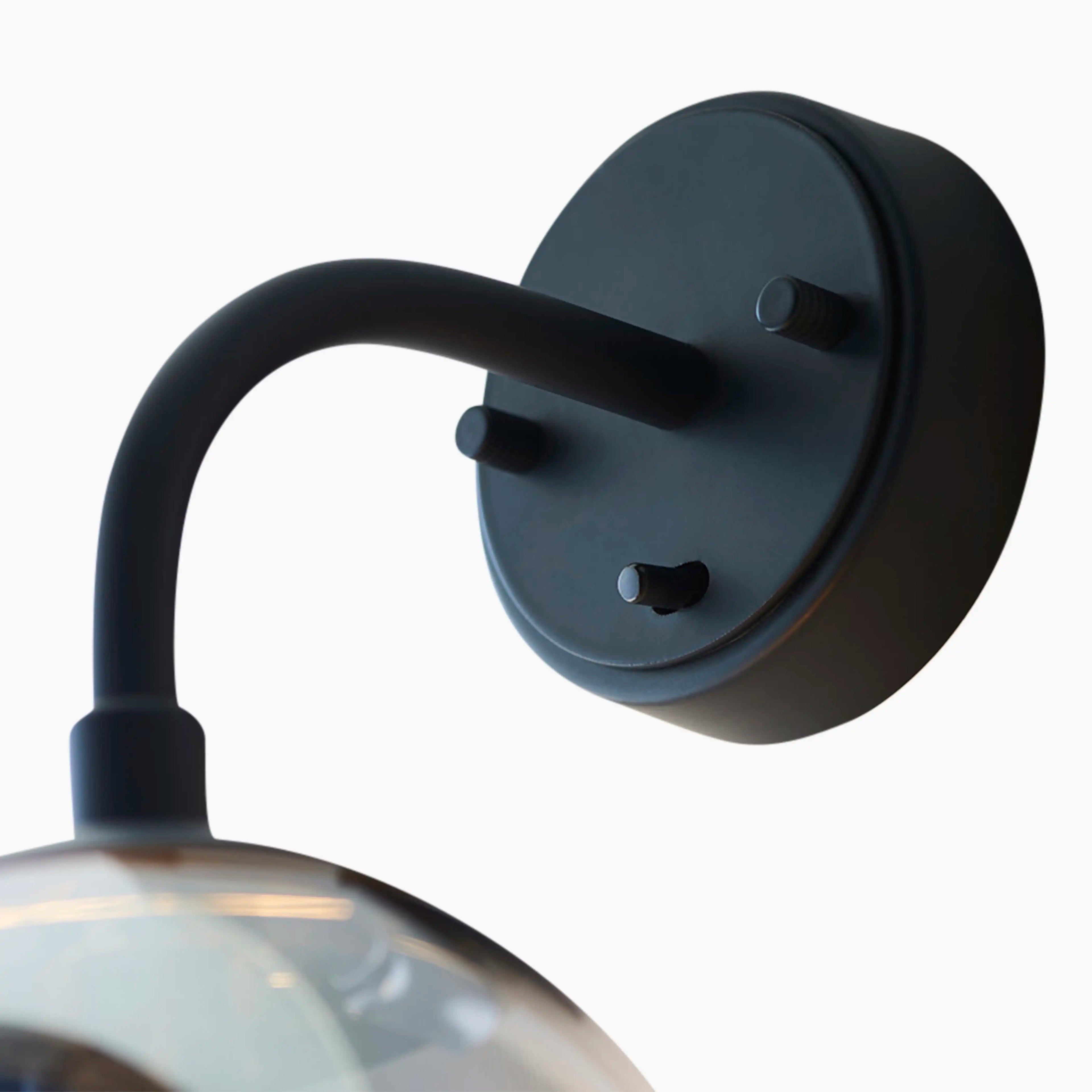 Lyme Wall Light | Smokey Grey & Black