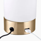 Dara Table Lamp | Opal & Brass